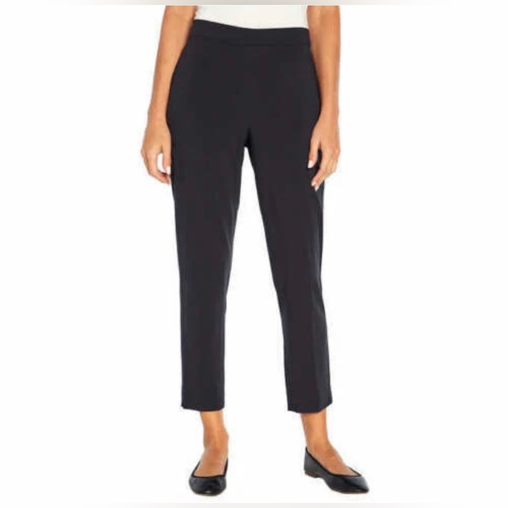 Banana Republic Ladies' Pull-On Cropped Lightweight Chiffon Pant Sz 14 Black